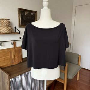 Gap Fit Women's Black Oversized Crop Top Size Large
